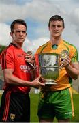 18 June 2013; Down's Mark Poland, left, and Donegal's Leo McLoone in attendance at an Ulster GAA Football Senior Championship Semi-Final media event. Kingspan Breffni Park, Cavan. Picture credit: David Maher / SPORTSFILE