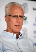 16 August 2019; Republic of Ireland manager Mick McCarthy during his Republic of Ireland squad announcement at Salthill Devon FC in Galway. Photo by Stephen McCarthy/Sportsfile