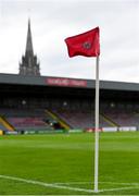 16 August 2019; A general view of a corner flag ahead of the SSE Airtricity League Premier Division match between Bohemians and UCD at Dalymount Park in Dublin. Photo by Sam Barnes/Sportsfile