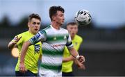 9 August 2019; Ronan Finn of Shamrock Rovers in action against Mark Russell of Finn Harps during the Extra.ie FAI Cup First Round match between Shamrock Rovers and Finn Harps at Tallaght Stadium in Tallaght, Dublin. Photo by Piaras Ó Mídheach/Sportsfile