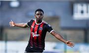 16 August 2019; Andre Wright of Bohemians celebrates after scoring his side’s first goal during the SSE Airtricity League Premier Division match between Bohemians and UCD at Dalymount Park in Dublin. Photo by Sam Barnes/Sportsfile