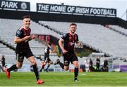 16 August 2019; Conor Levingston of Bohemians, centre, celebrates after scoring his side’s second goal, during the SSE Airtricity League Premier Division match between Bohemians and UCD at Dalymount Park in Dublin. Photo by Sam Barnes/Sportsfile