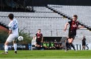 16 August 2019; Conor Levingston of Bohemians, shoots to score his side’s second goal during the SSE Airtricity League Premier Division match between Bohemians and UCD at Dalymount Park in Dublin. Photo by Sam Barnes/Sportsfile