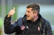 16 August 2019; Derry City Manager Declan Devine during the SSE Airtricity League Premier Division match between Derry City and Shamrock Rovers at the Ryan McBride Brandywell Stadium in Derry. Photo by Oliver McVeigh/Sportsfile