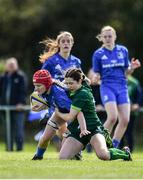 17 August 2019; Aoife Wafer of Leinster is tackled by Katie Hogan of Connacht during the Under 18 Girls Interprovincial Rugby Championship match between Leinster and Connacht at MU Barnhall in Leixlip, Kildare. Photo by Sam Barnes/Sportsfile