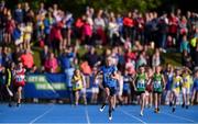 17 August 2019; Geoff O'Sullivan of Marley Grange, Co. Dublin, on his way to winning the Boys' U12 Relay Heats during Day 1 of the Aldi Community Games August Festival, which saw over 3,000 children take part in a fun-filled weekend at UL Sports Arena in University of Limerick, Limerick. Photo by Ben McShane/Sportsfile