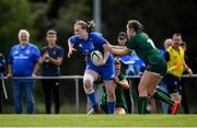 17 August 2019; Kathryn Dempsey of Leinster in action against Megan Walsh, left, and Caoimhe English McNamara of Connacht during the Under 18 Girls Interprovincial Rugby Championship match between Leinster and Connacht at MU Barnhall in Leixlip, Kildare. Photo by Sam Barnes/Sportsfile