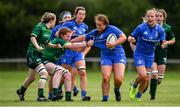 17 August 2019; Rachel Murtagh of Leinster in action against Mollie Starr of Connacht during the Under 18 Girls Interprovincial Rugby Championship match between Leinster and Connacht at MU Barnhall in Leixlip, Kildare. Photo by Sam Barnes/Sportsfile