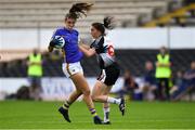 17 August 2019; Caitlin Kennedy of Tipperary in action against Bernice Byrne of Sligo during the TG4 All-Ireland Ladies Football Intermediate Championship Semi-Final match between Sligo and Tipperary at Nowlan Park in Kilkenny. Photo by Piaras Ó Mídheach/Sportsfile