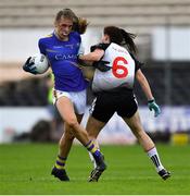 17 August 2019; Caitlin Kennedy of Tipperary in action against Bernice Byrne of Sligo during the TG4 All-Ireland Ladies Football Intermediate Championship Semi-Final match between Sligo and Tipperary at Nowlan Park in Kilkenny. Photo by Piaras Ó Mídheach/Sportsfile