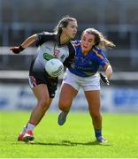 17 August 2019; Sinéad Naughton of Sligo in action against Bríd Condon of Tipperary during the TG4 All-Ireland Ladies Football Intermediate Championship Semi-Final match between Sligo and Tipperary at Nowlan Park in Kilkenny. Photo by Piaras Ó Mídheach/Sportsfile