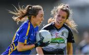 17 August 2019; Caoimhe Condon of Tipperary in action against Claire Dunne of Sligo during the TG4 All-Ireland Ladies Football Intermediate Championship Semi-Final match between Sligo and Tipperary at Nowlan Park in Kilkenny. Photo by Piaras Ó Mídheach/Sportsfile