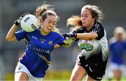 17 August 2019; Caoimhe Condon of Tipperary in action against Claire Dunne of Sligo during the TG4 All-Ireland Ladies Football Intermediate Championship Semi-Final match between Sligo and Tipperary at Nowlan Park in Kilkenny. Photo by Piaras Ó Mídheach/Sportsfile