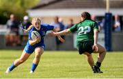 17 August 2019; Ciara Faulkner of Leinster in action against Katelyn Bourke of Connacht during the Under 18 Girls Interprovincial Rugby Championship match between Leinster and Connacht at MU Barnhall in Leixlip, Kildare. Photo by Sam Barnes/Sportsfile