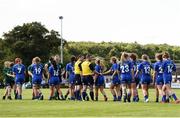 17 August 2019; Players from both sides shake hands following the Under 18 Girls Interprovincial Rugby Championship match between Leinster and Connacht at MU Barnhall in Leixlip, Kildare. Photo by Sam Barnes/Sportsfile
