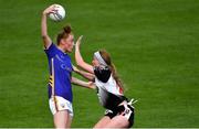 17 August 2019; Aishling Moloney of Tipperary in action against Ruth Goodwin of Sligo during the TG4 All-Ireland Ladies Football Intermediate Championship Semi-Final match between Sligo and Tipperary at Nowlan Park in Kilkenny. Photo by Piaras Ó Mídheach/Sportsfile
