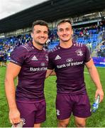 17 August 2019; Cian Kelleher, left, and brother Rónan Kelleher of Leinster following the Bank of Ireland pre-season friendly match between Leinster and Coventry at Energia Park in Donnybrook, Dublin. Photo by Seb Daly/Sportsfile