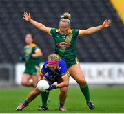 17 August 2019; Amanda McLoone of Roscommon in action against Vikki Wall of Meath during the TG4 All-Ireland Ladies Football Intermediate Championship Semi-Final match between Meath and Roscommon at Nowlan Park in Kilkenny. Photo by Piaras Ó Mídheach/Sportsfile