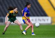 17 August 2019; Niamh Feeney of Roscommon in action against Bridgetta Lynch of Meath during the TG4 All-Ireland Ladies Football Intermediate Championship Semi-Final match between Meath and Roscommon at Nowlan Park in Kilkenny. Photo by Piaras Ó Mídheach/Sportsfile
