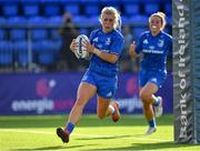 17 August 2019; Ailsa Hughes of Leinster on her way to scoring her side's third try during the Women’s Interprovincial Rugby Championship match between Leinster and Connacht at Energia Park in Donnybrook, Dublin. Photo by Seb Daly/Sportsfile
