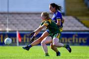 17 August 2019; Jenny Higgins of Roscommon in action against Sarah Powderly of Meath during the TG4 All-Ireland Ladies Football Intermediate Championship Semi-Final match between Meath and Roscommon at Nowlan Park in Kilkenny. Photo by Piaras Ó Mídheach/Sportsfile