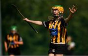 17 August 2019; Mia Doyle of Glenmore-Tulloger-Rosbercon celebrates following her side's victory against Moycarkey-Borris, Co Tipperary in the Camogie U14 final during Day 1 of the Aldi Community Games August Festival, which saw over 3,000 children take part in a fun-filled weekend at UL Sports Arena in University of Limerick, Limerick. Photo by David Fitzgerald/Sportsfile