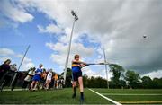 17 August 2019; Leanna Coppinger of Thurles Co. Tipperary competing in the Girls U14 Long Puck during Day 1 of the Aldi Community Games August Festival, which saw over 3,000 children take part in a fun-filled weekend at UL Sports Arena in University of Limerick, Limerick. Photo by David Fitzgerald/Sportsfile