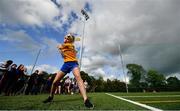 17 August 2019; Eloise O'Brien of Sixmilebridge-Kilmurry, Co Clare competing in the Girls U14 Long Puck during Day 1 of the Aldi Community Games August Festival, which saw over 3,000 children take part in a fun-filled weekend at UL Sports Arena in University of Limerick, Limerick. Photo by David Fitzgerald/Sportsfile
