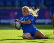 17 August 2019; Ailsa Hughes of Leinster scores her side's third try during the Women’s Interprovincial Rugby Championship match between Leinster and Connacht at Energia Park in Donnybrook, Dublin. Photo by Seb Daly/Sportsfile