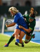 17 August 2019; Chloe Blackmore of Leinster is tackled by Nichola Fryday of Connacht during the Women’s Interprovincial Rugby Championship match between Leinster and Connacht at Energia Park in Donnybrook, Dublin. Photo by Seb Daly/Sportsfile