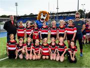 17 August 2019; Wicklow RFC with Leo The Lion prior to the Bank of Ireland Half-Time Minis at the pre-season friendly match between Leinster and Coventry at Energia Park in Donnybrook, Dublin. Photo by Seb Daly/Sportsfile
