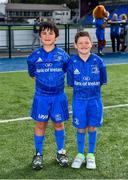 17 August 2019; Mascots Hugh Dunleavy, age 7, from Glenageary, Dublin, left, and Seán Purcell, age 7, from Blanchardstown, Dublin, prior to the Bank of Ireland pre-season friendly match between Leinster and Coventry at Energia Park in Donnybrook, Dublin. Photo by Seb Daly/Sportsfile