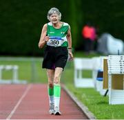 18 August 2019; Pam Reynolds-Reilly from St. Andrews A.C., Co Meath who won the Ladies' Over-70 3000m walk during the Irish Life Health National Masters Track and Field Championships at Tullamore Harriers Stadium in Tullamore, Co Offaly. Photo by Matt Browne/Sportsfile