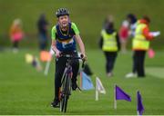 18 August 2019; Adam Phelan of Moyne Templetouhy, Co. Tipperary, competing in the Boys U12 Cycling-on-Grass during Day 2 of the Aldi Community Games August  Festival, which saw over 3,000 children take part in a fun-filled weekend at UL Sports Arena in University of Limerick, Limerick. Photo by Ben McShane/Sportsfile