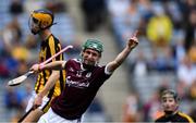 18 August 2019; Ruben Davitt of Galway celebrates scoring his side's first goal during the Electric Ireland GAA Hurling All-Ireland Minor Championship Final match between Kilkenny and Galway at Croke Park in Dublin. Photo by Piaras Ó Mídheach/Sportsfile