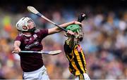 18 August 2019; Peter McDonald of Kilkenny in action against Shane Morgan of Galway during the Electric Ireland GAA Hurling All-Ireland Minor Championship Final match between Kilkenny and Galway at Croke Park in Dublin. Photo by Piaras Ó Mídheach/Sportsfile