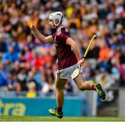 18 August 2019; Sean McDonagh of Galway celebrates scoring a goal in the 47th minute of the Electric Ireland GAA Hurling All-Ireland Minor Championship Final match between Kilkenny and Galway at Croke Park in Dublin. Photo by Ray McManus/Sportsfile