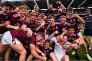 18 August 2019; Galway players celebrate after the Electric Ireland GAA Hurling All-Ireland Minor Championship Final match between Kilkenny and Galway at Croke Park in Dublin. Photo by Eóin Noonan/Sportsfile
