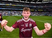 18 August 2019; Colm Cunningham of Galway celebrates after the Electric Ireland GAA Hurling All-Ireland Minor Championship Final match between Kilkenny and Galway at Croke Park in Dublin. Photo by Eóin Noonan/Sportsfile
