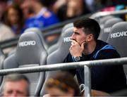 18 August 2019; Injured Tipperary player Patrick 'Bonner' Maher on the Tipperary substitutes bench ahead of the GAA Hurling All-Ireland Senior Championship Final match between Kilkenny and Tipperary at Croke Park in Dublin. Photo by Eóin Noonan/Sportsfile