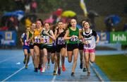 18 August 2019; A general view of runners during the girls U14 800m final during Day 2 of the Aldi Community Games August Festival, which saw over 3,000 children take part in a fun-filled weekend at UL Sports Arena in University of Limerick, Limerick. Photo by David Fitzgerald/Sportsfile
