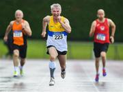 18 August 2019; Pat Logan from St Annes AC Belfast who won the mens over 55's 200m during the Irish Life Health National Masters Track and Field Championships at Tullamore Harriers Stadium in Tullamore, Co Offaly. Photo by Matt Browne/Sportsfile