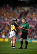 18 August 2019; Richie Hogan of Kilkenny protests to the referee James Owens during the GAA Hurling All-Ireland Senior Championship Final match between Kilkenny and Tipperary at Croke Park in Dublin. Photo by Eóin Noonan/Sportsfile