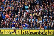 18 August 2019; John O’Dwyer of Tipperary scores a point despite the efforts of Conor Fogarty of Kilkenny during the GAA Hurling All-Ireland Senior Championship Final match between Kilkenny and Tipperary at Croke Park in Dublin. Photo by Brendan Moran/Sportsfile