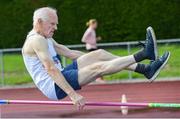 18 August 2019; Noel Monteith from Borrisokane AC Co Tipperary competing in the mens over 70's high jump during the Irish Life Health National Masters Track and Field Championships at Tullamore Harriers Stadium in Tullamore, Co Offaly. Photo by Matt Browne/Sportsfile