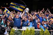 18 August 2019; Tipperary manager Liam Sheedy, second from left, lifts the Liam MacCarthy cup with his backroom team after the GAA Hurling All-Ireland Senior Championship Final match between Kilkenny and Tipperary at Croke Park in Dublin. Photo by Sam Barnes/Sportsfile
