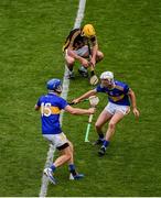 18 August 2019; John McGrath, left, and Ger Browne of Tipperary celebrate after the GAA Hurling All-Ireland Senior Championship Final match between Kilkenny and Tipperary at Croke Park in Dublin. Photo by Daire Brennan/Sportsfile