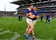 18 August 2019; Padraic Maher, left, and Brendan Maher of Tipperary celebrate following the GAA Hurling All-Ireland Senior Championship Final match between Kilkenny and Tipperary at Croke Park in Dublin. Photo by Sam Barnes/Sportsfile