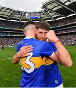 18 August 2019; Ger Browne, left, and Mark Kehoe of Tipperary congratulate each other following their side's victory during the GAA Hurling All-Ireland Senior Championship Final match between Kilkenny and Tipperary at Croke Park in Dublin. Photo by Seb Daly/Sportsfile