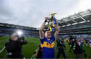 18 August 2019; Tipperary captain Séamus Callanan, celebrates with the Liam MacCarthy cup, after the GAA Hurling All-Ireland Senior Championship Final match between Kilkenny and Tipperary at Croke Park in Dublin. Photo by Stephen McCarthy/Sportsfile